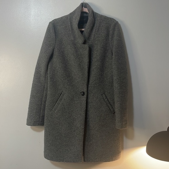 Maison Scotch Wool Blend Coat Grey size 2 - Picture 3 of 7